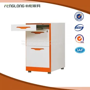 Factory Cheap Price Metal Storage 3 Drawer Pedestal Movable File Cabinet thumbnail-2