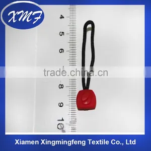 Custom Logo Rubber Plastic Zipper Puller, Plastic Zipper Puller With Cord thumbnail-1