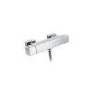 Brass Square Thermostatic Water Taps Two Handle Hotel Faucets thumbnail-1