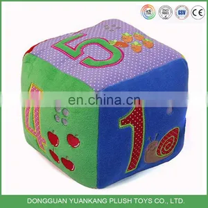 YK Educational Soft Plush Cloth Rattle Ball and Cube for Little Baby thumbnail-4