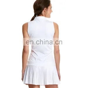 2016 Custom Design 88% Polyester 12% Spandex Quick Dry Sleeveless Sports Dress Women Fitness thumbnail-2