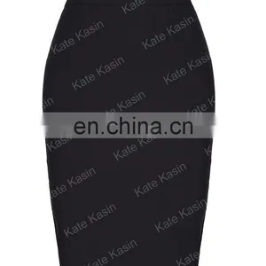 Kate Kasin Occident Women's OL High Stretchy Hips-Wrapped Pencil Skirt 24" KK000275-1 thumbnail-3