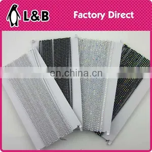 SS6/ SS8 Single Row Multicolored Plastic Rhinestone Chain for Decoration thumbnail-5