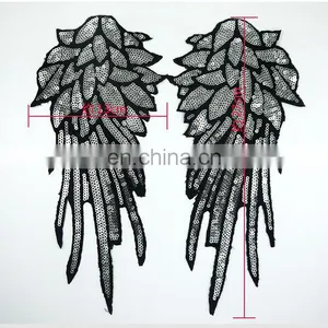2017 Silver Wing Patches Embroidered Applique With Sequins Iron Coat of Arms Patches thumbnail-2