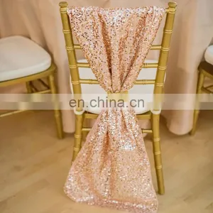 C386 Wedding Chair Sashes Gold Chair Sashes Chair Covers and Sashes for Sale thumbnail-1