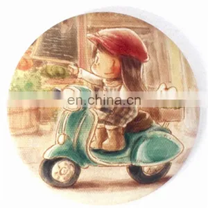Sedex Audit Promotional Custom Mini Cute Unique Round Tin Plate Compact Pocket Mirror thumbnail-1