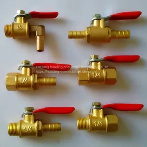 Brass MINI BALL VALVE FF1/4''NPT NICKEL Plated thumbnail-2