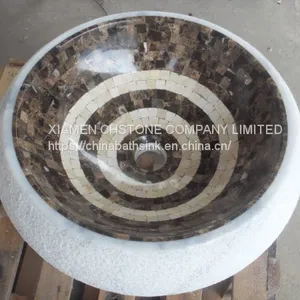 Marble Mosaic Wash Basin Bathroom Mosaic Sink thumbnail-2