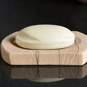 Yellow Sandstone Soap Dish Natural Stone Soap Holders thumbnail-1