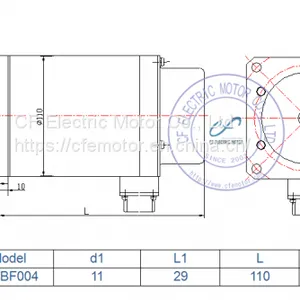 VR Stepper Motor 110BF004 5N.m 4A 3 Phase 1.5/0.75degree Step Angle Stepping Motor thumbnail-4