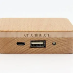 Portable Battery Charger 8000mah Wooden Power Bank thumbnail-4