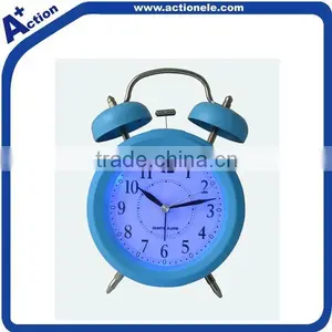 Analog Table Twin Bell Alarm Clock With LED Backlight thumbnail-2