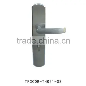 Tube Stainless Steel Lever Handle Door Lock With Plate thumbnail-1
