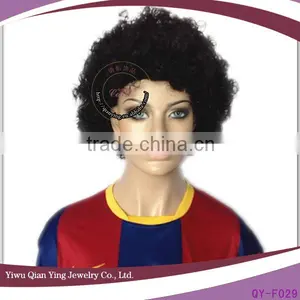 Cheap Wholesale Short Synthetic Football Fan Wig Sports Fan Wig thumbnail-1