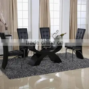 Morden Folding Glass Dining Table Design thumbnail-1