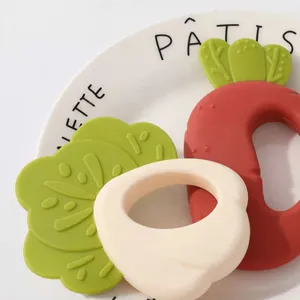 China Manufacturer Food Grade Soft Teether Silicone Baby Teether thumbnail-3