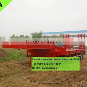 Red 2 Axles Trailer Semi Trailer Exvacator Transport Trailer 0086-13635733504 thumbnail-1