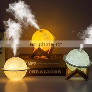 2021 New Style 3d Moon Ball Led Night Light Lamp Usb Humidifier Ultrasonic Diffuser Humidifiers thumbnail-4