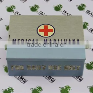 Metal Candy Rectangular Tin Box With Hinged Lid thumbnail-4