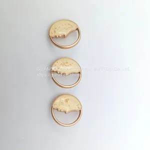 2023 Wholesale OEKO-TEX 23mm Hollowed Out Shape Gold Metal Hand Sewing Button for Clothes thumbnail-3