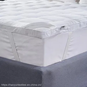 Polyester Microfiber Filling Cotton Fabric Outer Baffle Height 5cm Four Corners Elastic Bands Thick Quilted Mattress Topper thumbnail-4