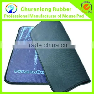 Waterproof Logo Printed Blue Black Microfiber Mousepad Natural Rubber Table Mat thumbnail-1