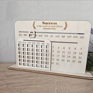 Customized Wooden Calendar DIY Handmade Home thumbnail-1