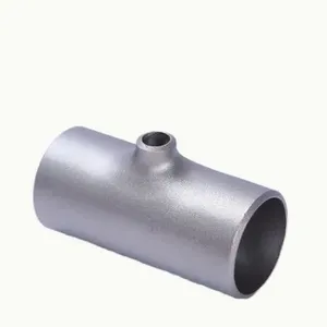 3A/SMS/DIN Stainless Steel Polished Welded Reducing Tee thumbnail-5