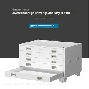 Blueprint File Cabinet | Multi-Drawer Steel Lock | Reinforced Load-Bearing | Engineering Drawing Storage thumbnail-2