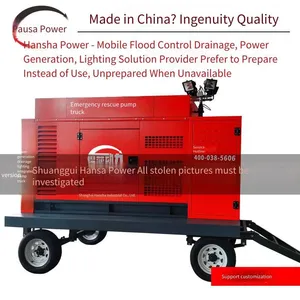 Diesel Engine Water Pump, Mobile Drainage, Power Generation and Lighting Pumping Station, Hansha Power Mobile Flood Control Pump Truck thumbnail-1
