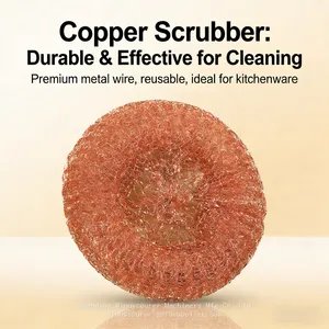 Safe for All Surfaces Copper Wire Cleaning Balls Non-Scratch Kitchen Scrubbers thumbnail-1