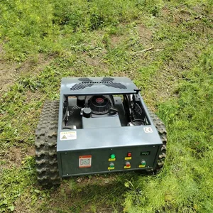 Gasoline/Electric Hybrid Cordless Remotely Controlled Lawn Cutting Machine 800mm Cutting Width 4Km/H Speed High Torque Engine thumbnail-3