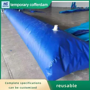 Custom Size PVC Temporary Cofferdam Durable Water Barrier For Lake Water Control Construction thumbnail-1