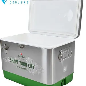 51L Stainless Steel Cooler Box Ice Box With Bottle Opener Coolers for Party and Camping thumbnail-3