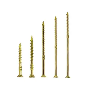Factory Direct C1022A Particle Board Chipboard Screws Yellow Zinc Plated Double Countersunk Full Thread 1 Year Warranty Bulk Packing Available thumbnail-1