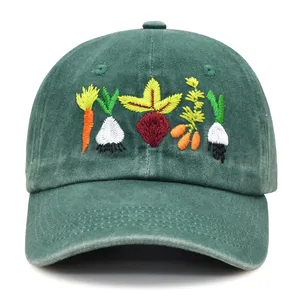 Gorra de deporte de algodón lavado Vintage Aruba con bordado personalizado thumbnail-5