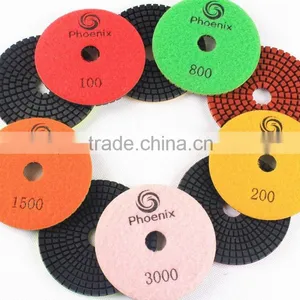 4 Inch Flexible Resin Diamond Granite Polishing Pads thumbnail-3