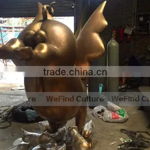 Outdoor Large Flying Pig Metal Bronze Sculpture thumbnail-6