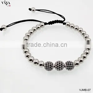 The Best Selling Chinese Knot Beads Jewelry With 4mm6mm8mm Sizes 316L Stainless Steel Bracelet thumbnail-1