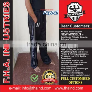 Gym Pants Trousers Unisex Bottoms, Custom Gym Weightlifting Bodybuilding Training Sweat Pant by FHA INDUSTRIES PAKISTAN thumbnail-1