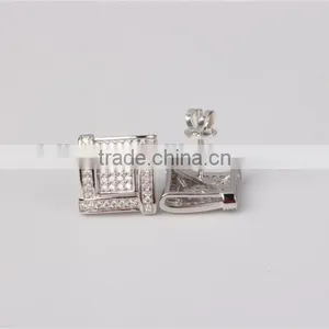Ladies' Micro Pave CZ Stud Earring 925 Silver Jewelry Wholesale thumbnail-4
