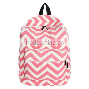 2016 Preppy Style Women Backpack Bags Double-Shoulder Sweet Stripe Canvas Travel Backpacks Schoolbag Backpacks For Teenage Girls thumbnail-5