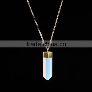 2016 Trendy Hot Style Tiger Eye Natural Stone Bullet Necklace SMJ0135 thumbnail-4