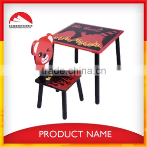 Colorful Carton Design Wooden Children Table and Chair thumbnail-1