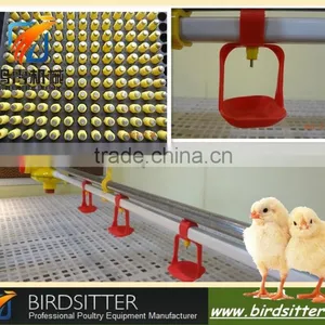Hot Sale Birdsitter Automatic Squre PVC Pipe Double Nipple Drinker With Drip Cup thumbnail-3