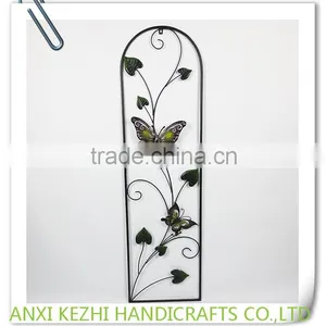 LC-86528 Set 2 Antique Wrought Iron Metal Leaves Wall Art Decor thumbnail-3