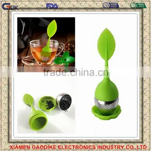 New Design Silicone Tea Infuser Leaf Strainer With Steel Ball thumbnail-1