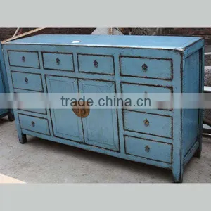Chinese Antique Ten Drawer Two Door Cabinet thumbnail-1