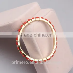 Sparkling Single-row Full Rhinestone Fluorescent Bracelet Bangle Fashion Jewelry thumbnail-4