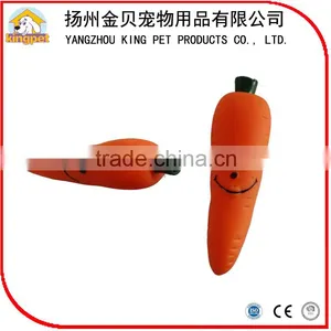 Best Selling Soft Dog Food Toy Squeaky Rubber Carrot Vegetable Chew thumbnail-5